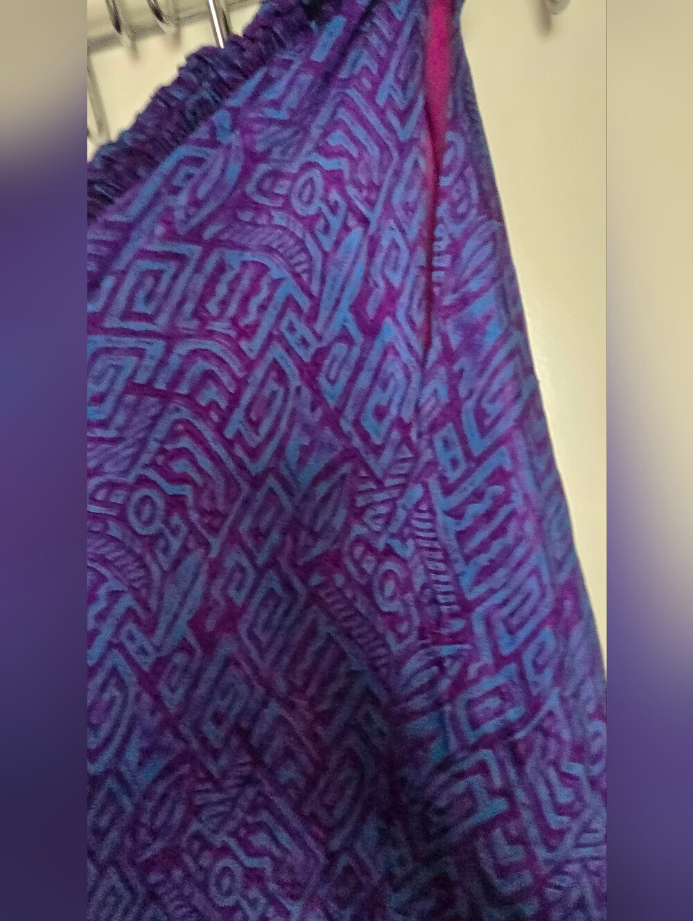 Vintage Funky Silk Geometric Skirt - Picture 4 of 8